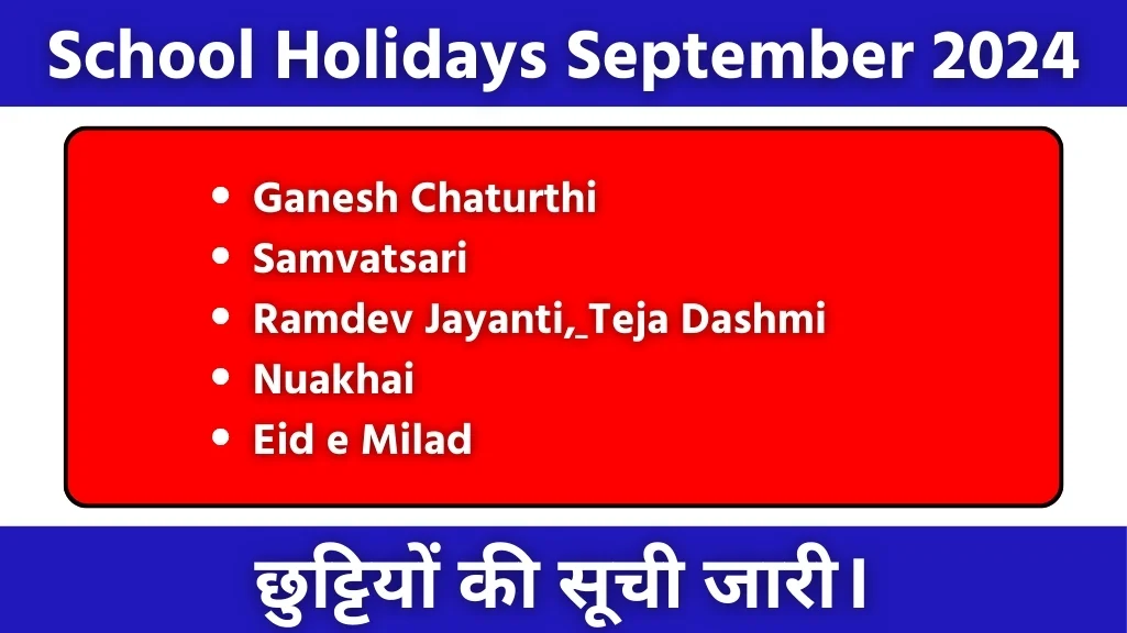 School Holidays September 2024